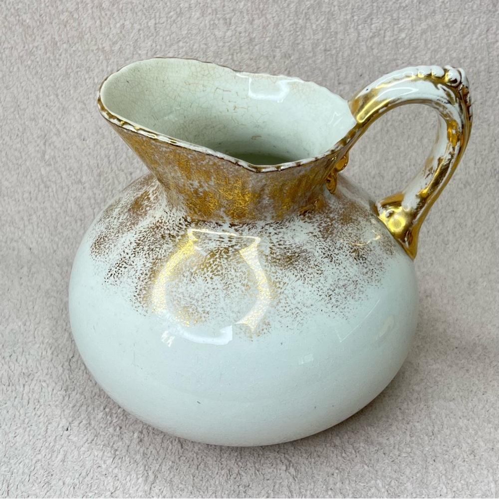 Vintage China Water Pitcher-White/Gold Luster-Classic-French-Traditional-Formal - Picture 5 of 10